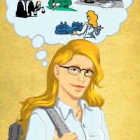 Illustration Studentin