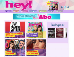 hey!-Starmagazin – Grafik & redaktionelle Betreuung